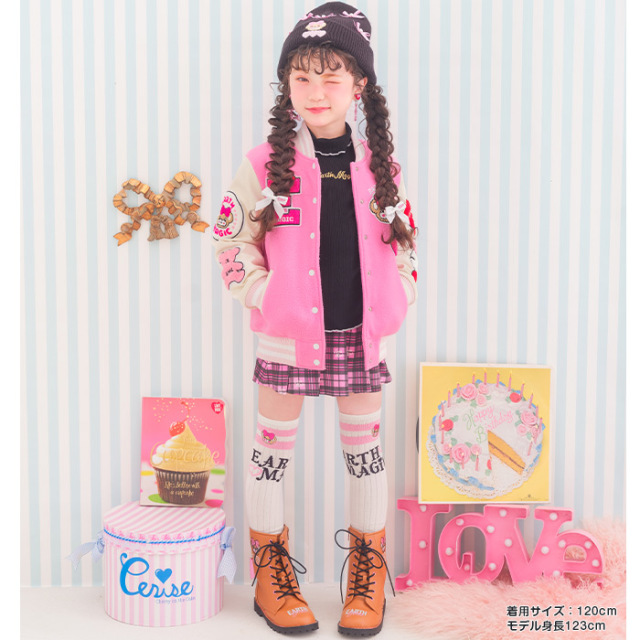 フリース×合皮袖切替スタジャン