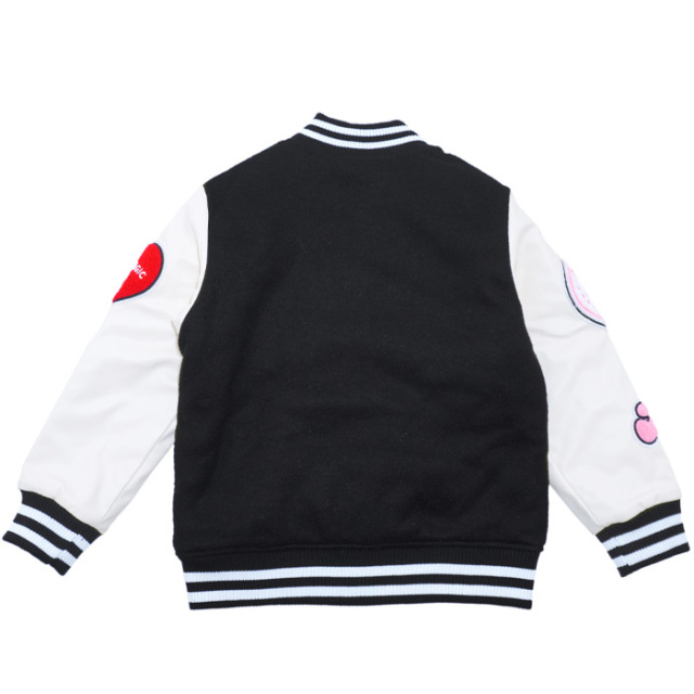 フリース×合皮袖切替スタジャン