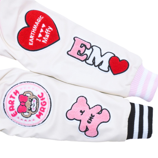 フリース×合皮袖切替スタジャン