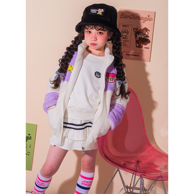 ボア×シルキーファー切替ブルゾン