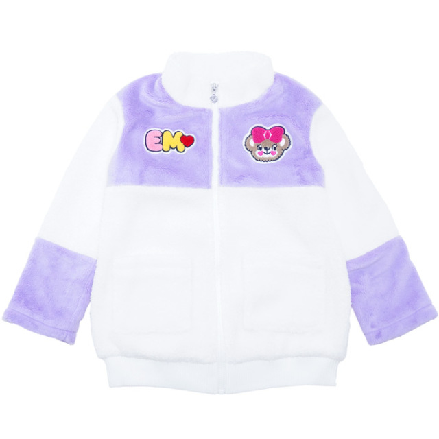 ボア×シルキーファー切替ブルゾン