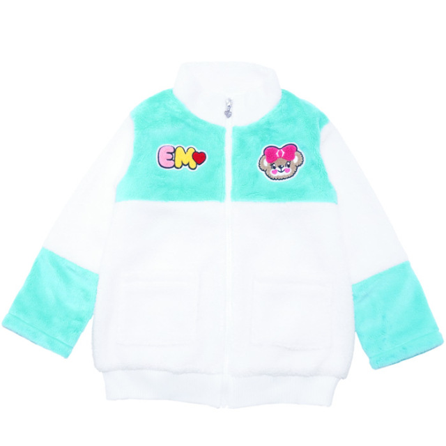 ボア×シルキーファー切替ブルゾン