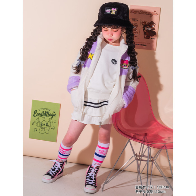 ボア×シルキーファー切替ブルゾン