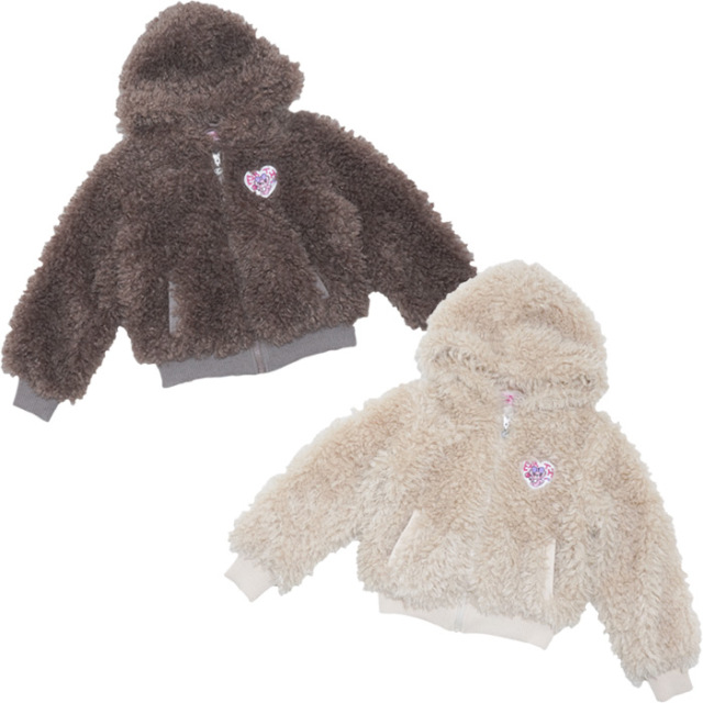 プードルファーショート丈ブルゾン