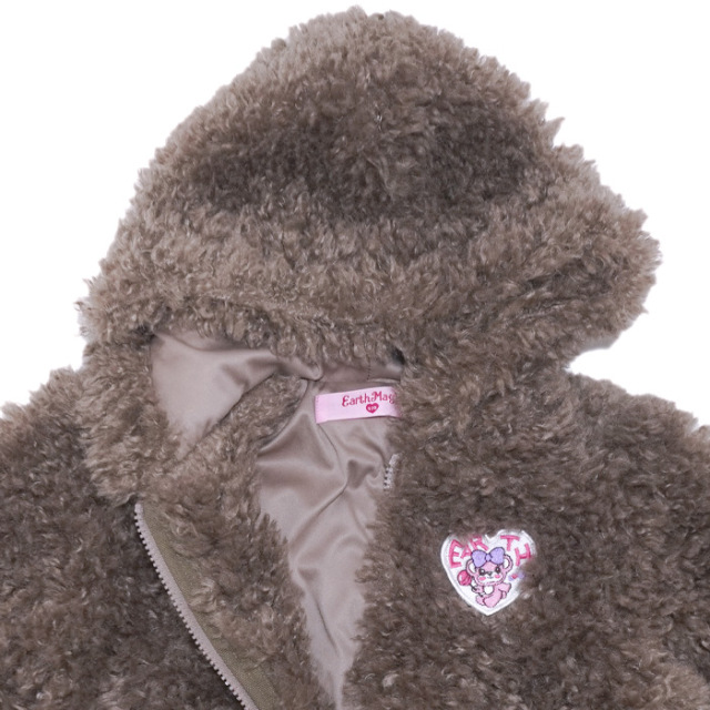 プードルファーショート丈ブルゾン