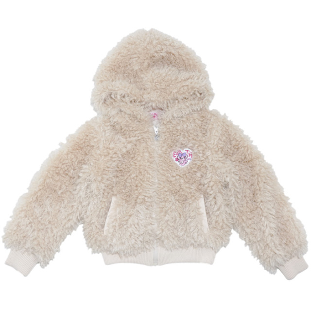 プードルファーショート丈ブルゾン