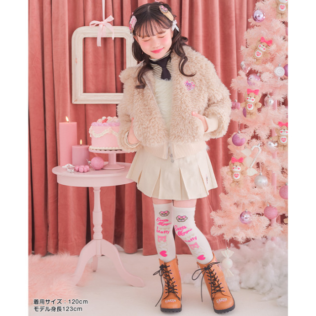 プードルファーショート丈ブルゾン