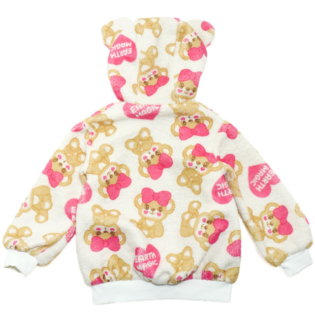 ボアマフィー総柄クマ耳フードブルゾン