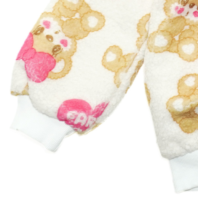 ボアマフィー総柄クマ耳フードブルゾン