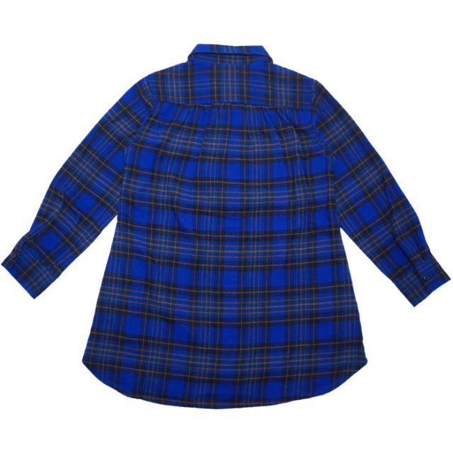 チェック柄ネルシャツ長袖ワンピース