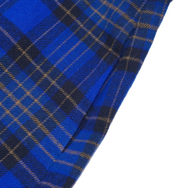 チェック柄ネルシャツ長袖ワンピース