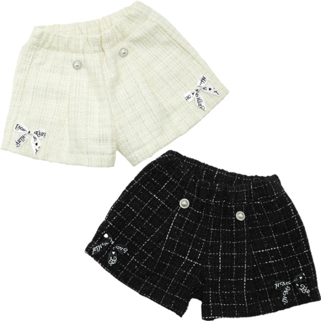 パール釦ツイードショートパンツ