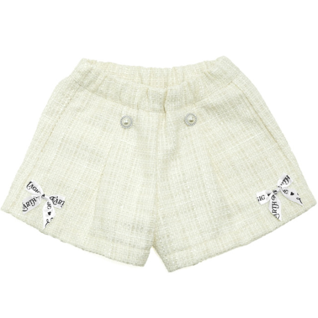 パール釦ツイードショートパンツ