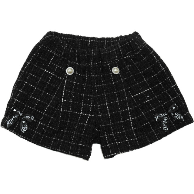 パール釦ツイードショートパンツ