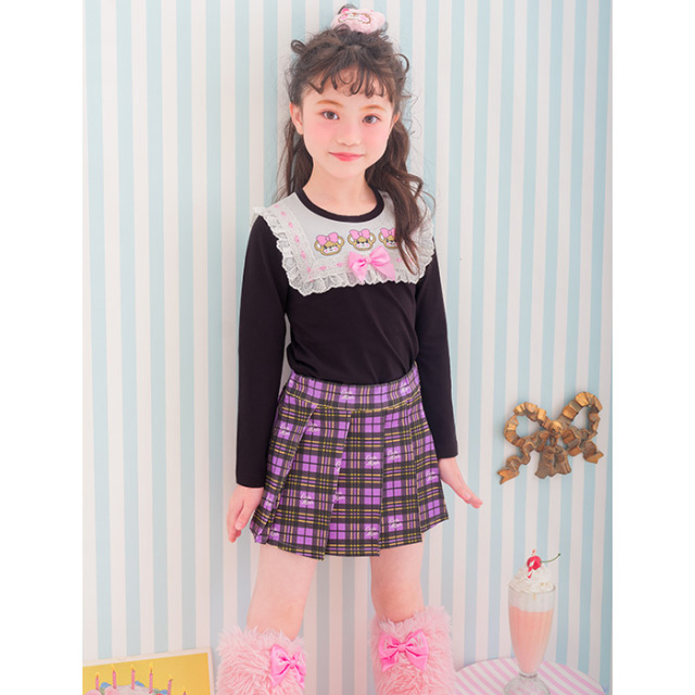 タータンチェックプリーツスカート(インナーパンツ付)