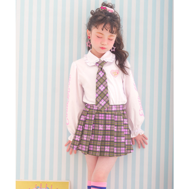 タータンチェックプリーツスカート(インナーパンツ付)