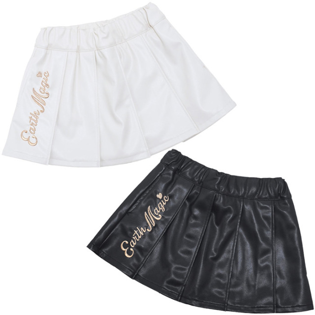 合皮プリーツスカート