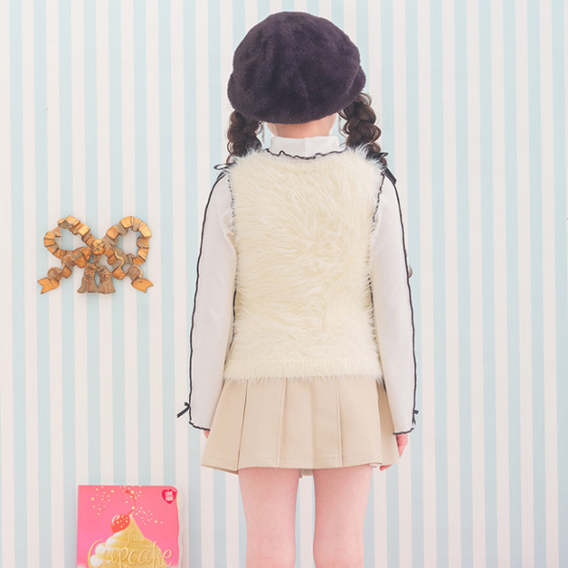 アースマジック フリルシャツ・ビスチェ・プリーツスカート・スーパールーズ 140 アースマジック フリルシャツ・ビスチェ・プリーツスカート