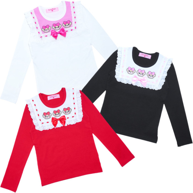 スクエアヨーク長袖ベア天Tシャツ