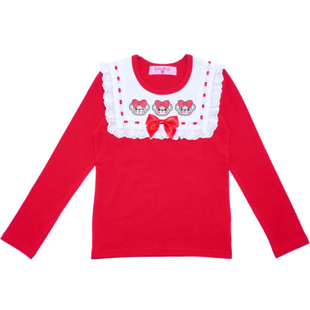 スクエアヨーク長袖ベア天Tシャツ