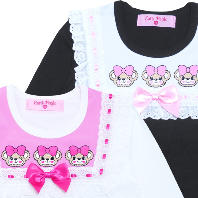 スクエアヨーク長袖ベア天Tシャツ