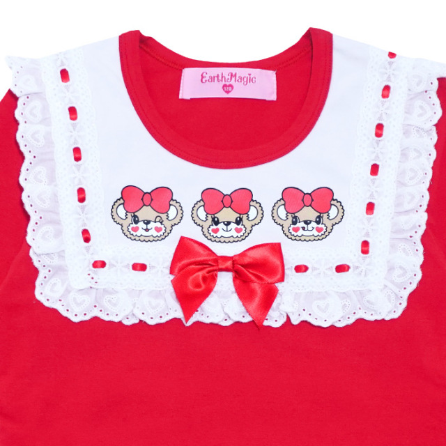 スクエアヨーク長袖ベア天Tシャツ