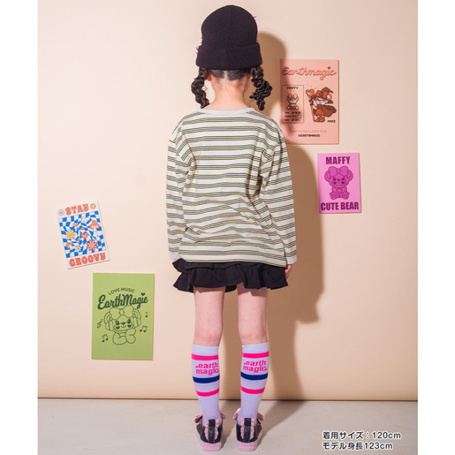 マルチボーダー長袖Tシャツ