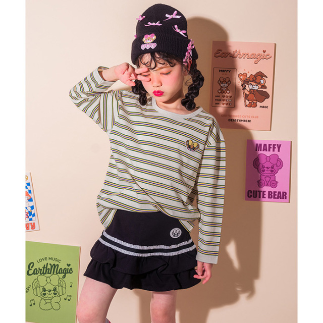 マルチボーダー長袖Tシャツ