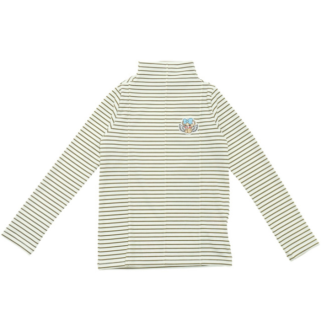 ☆ テレコボーダータートル テレコボーダータートルネックTシャツ