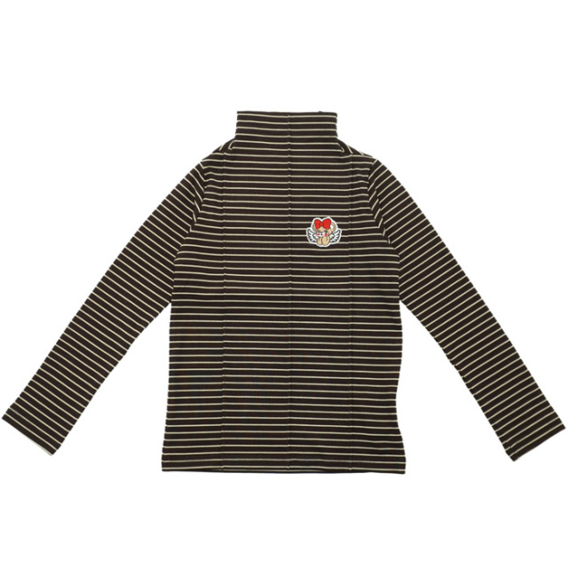 テレコボーダータートルネックTシャツ