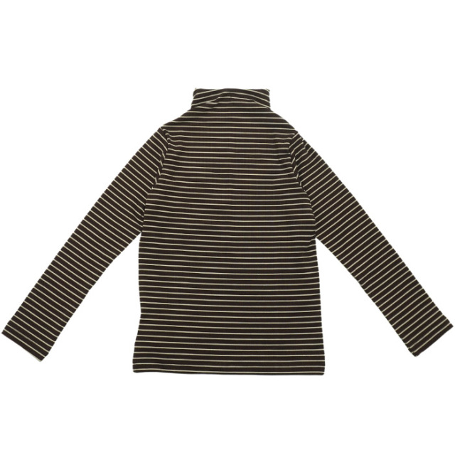 テレコボーダータートルネックTシャツ
