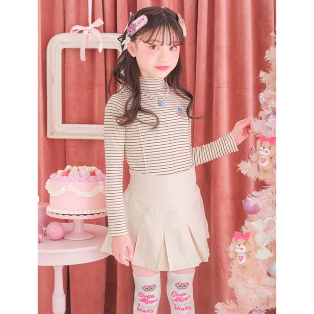 ☆ テレコボーダータートル テレコボーダータートルネックTシャツ