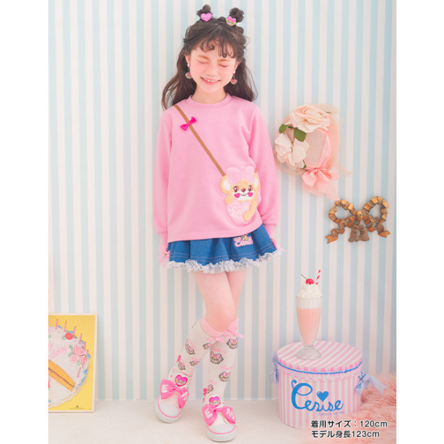 マフィーポシェット風アップリケトレーナー