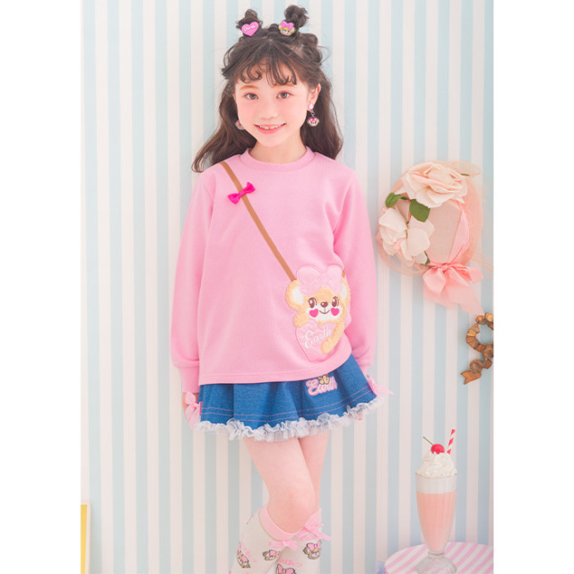 マフィーポシェット風アップリケトレーナー