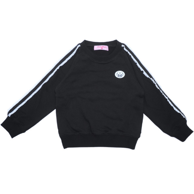 バイカラーフリル裏毛トレーナー