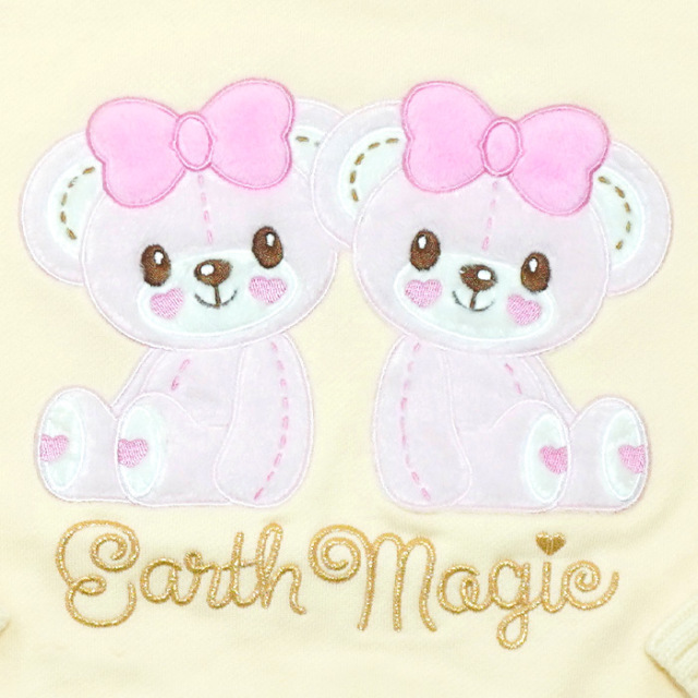 ニット袖アップリケ裏毛プルオーバー