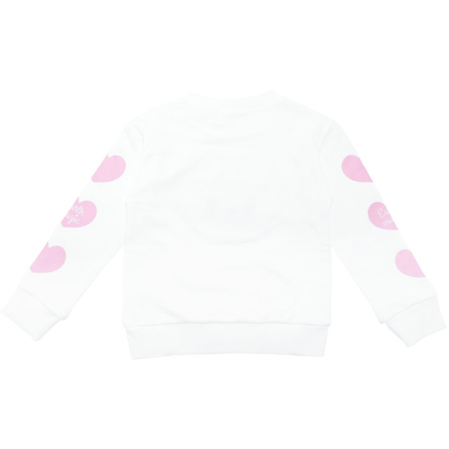 ハートプリント袖マフィーアップリケトレーナー