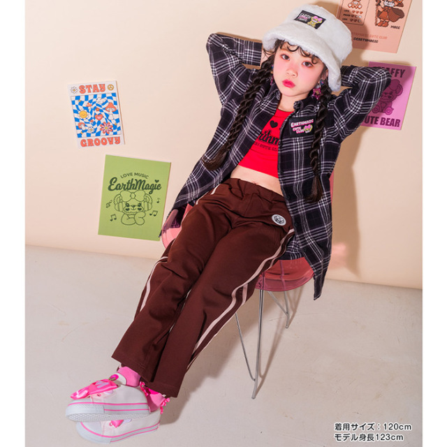 配色ライントラックパンツ