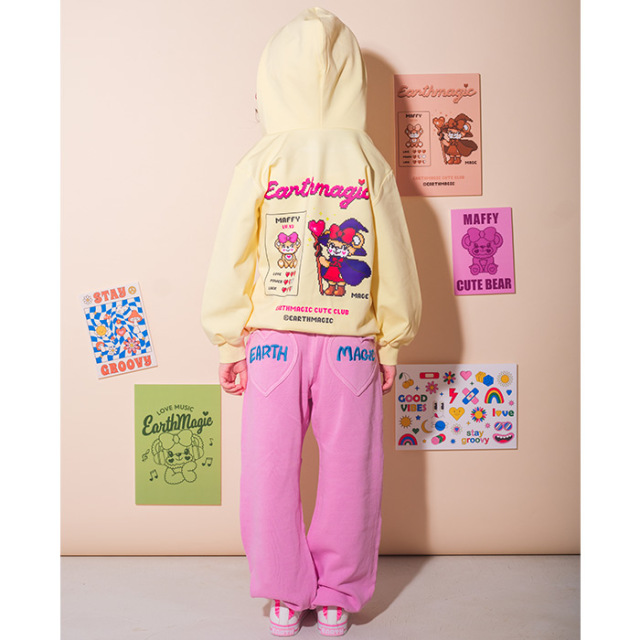 ピグメント染めハートポケットスェットパンツ