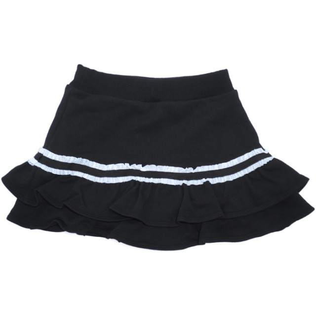 バイカラーフリル裏毛スカート(インナーパンツ付)