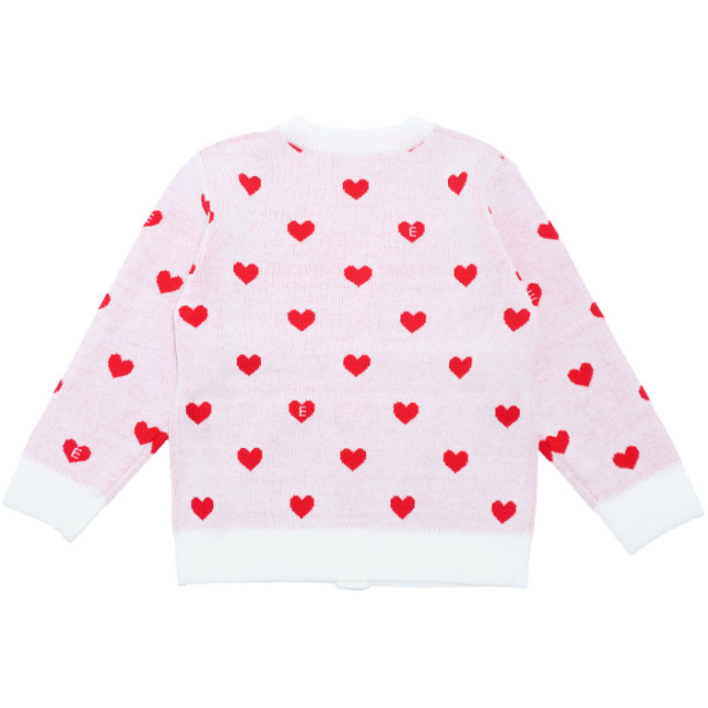 ハート総柄ジャガードニットカーディガン