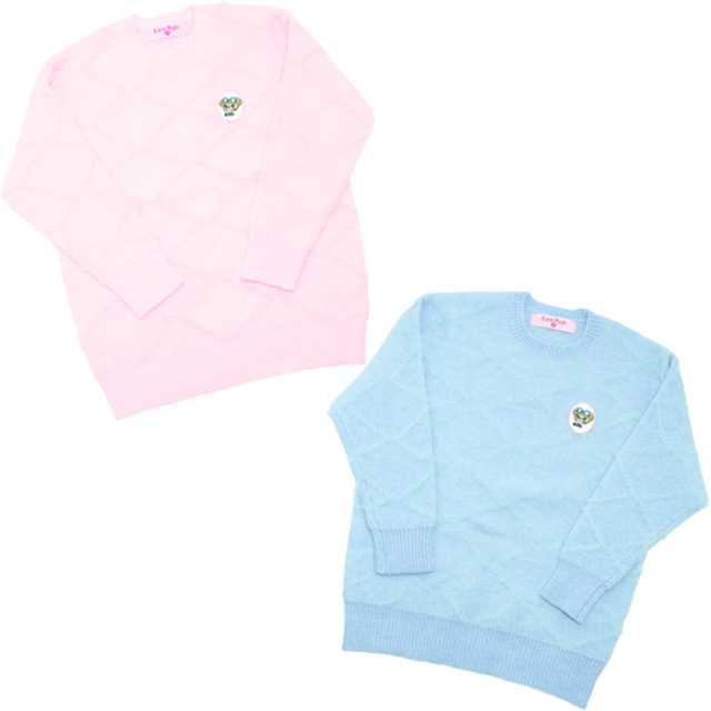 ダイヤ柄ニットプルオーバー