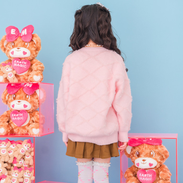 ダイヤ柄ニットプルオーバー