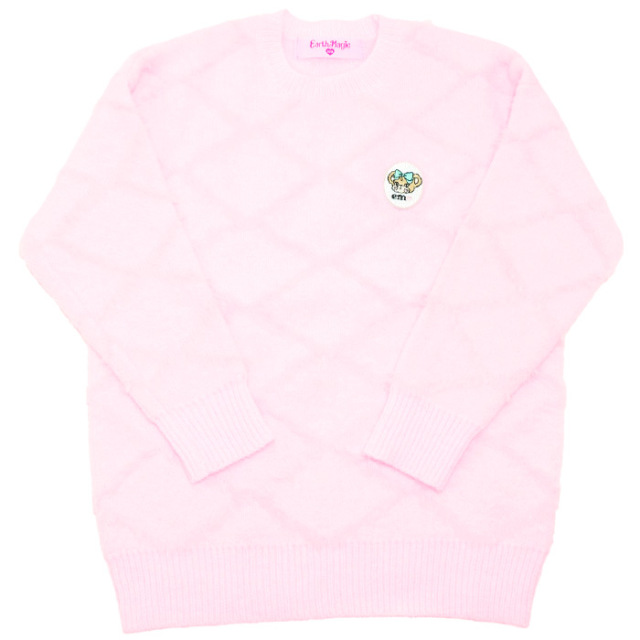 ダイヤ柄ニットプルオーバー