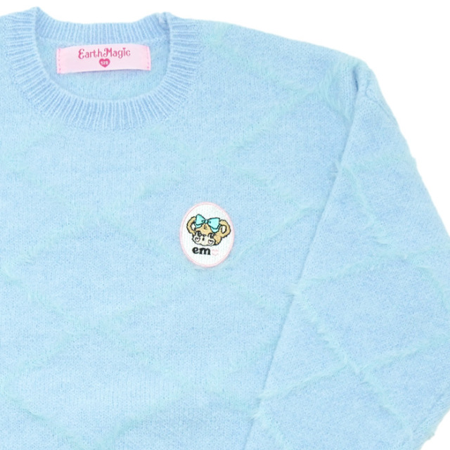 ダイヤ柄ニットプルオーバー