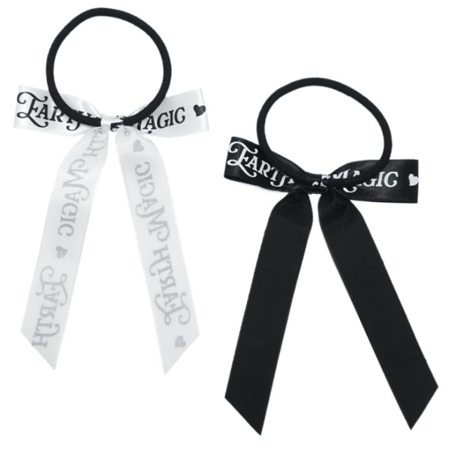 リボンヘアゴム パリスキッズ ヘアゴム 2個組 カラー リボン サテン 推しカラー 子供