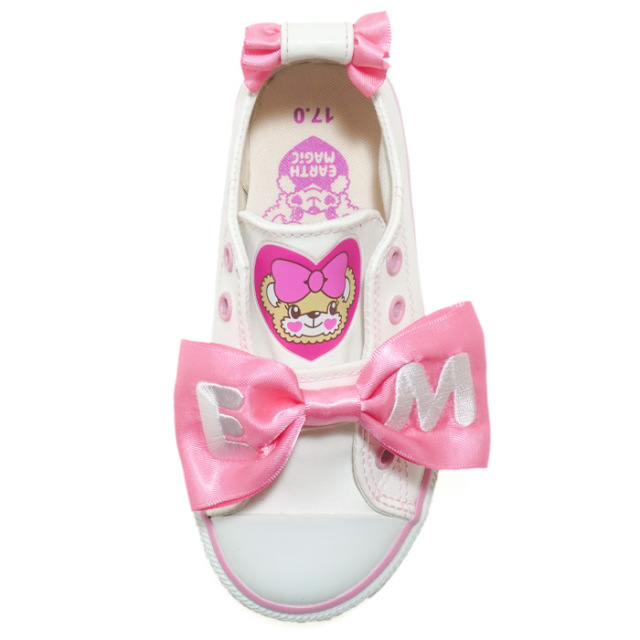 サテンリボン付合皮スニーカー