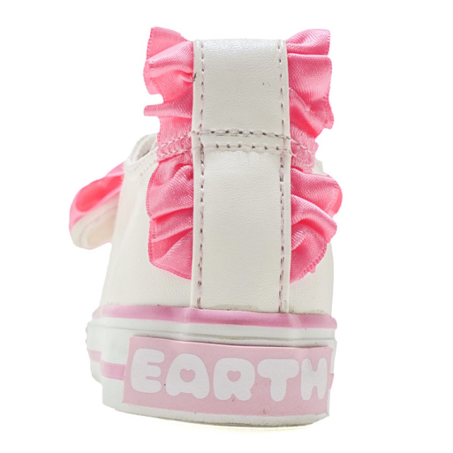 サテンリボン付合皮スニーカー