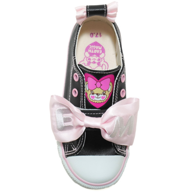 サテンリボン付合皮スニーカー