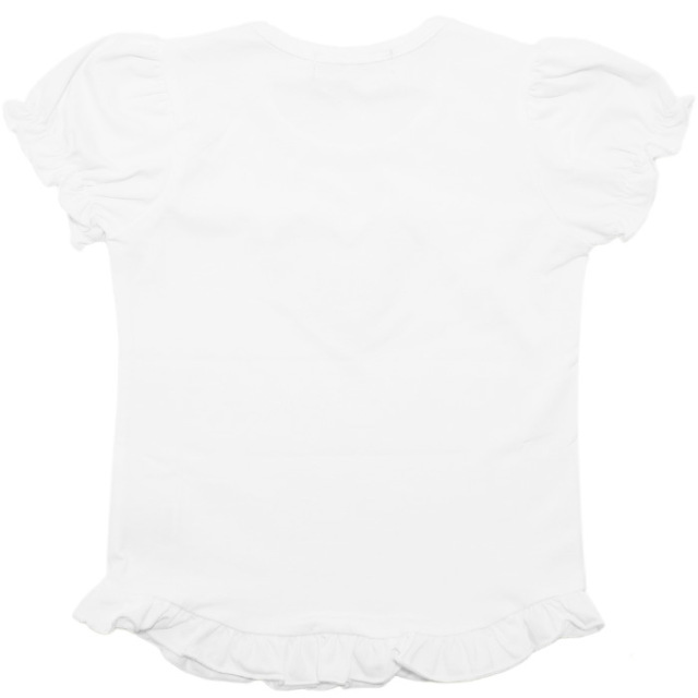 裾フリルハートアップリケTシャツ